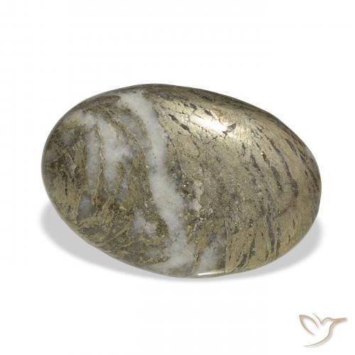 30.90克拉天然Feather Pyrite，椭圆形，不透明