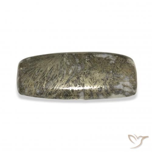 41.68克拉天然Feather Pyrite，软垫，不透明