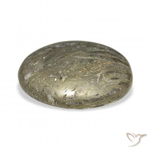 34.01克拉天然Feather Pyrite，椭圆形，不透明
