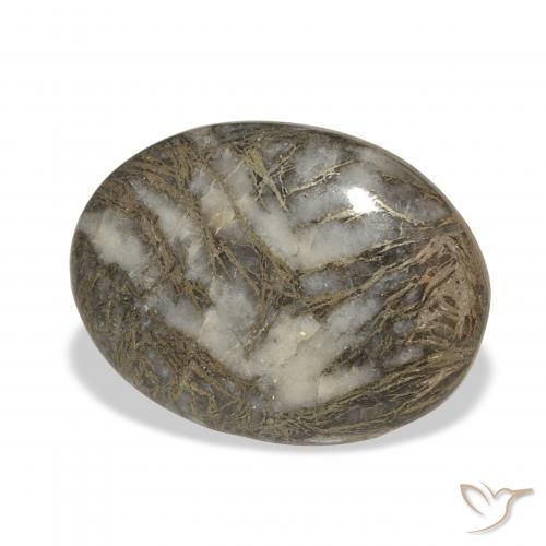 23.93克拉天然Feather Pyrite，椭圆形，不透明