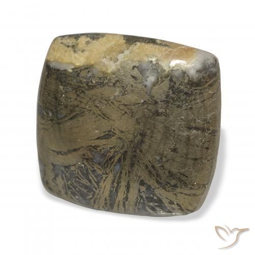 36.45克拉天然Feather Pyrite，软垫，不透明
