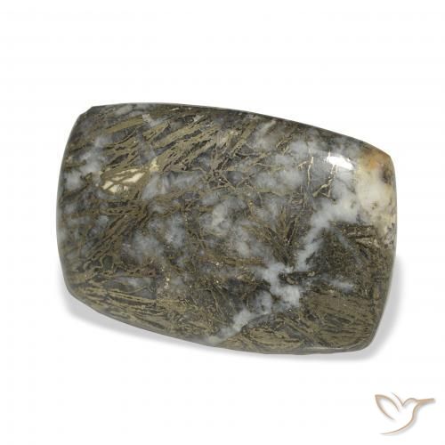 32.71克拉天然Feather Pyrite，软垫，不透明