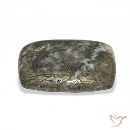 32.71克拉天然Feather Pyrite，软垫，不透明