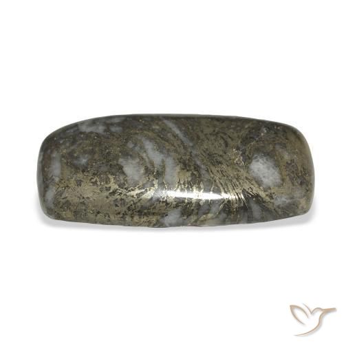 35.65克拉天然Feather Pyrite，软垫，不透明