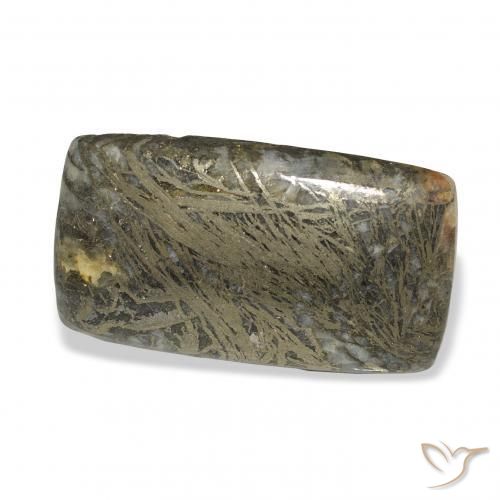 35.56克拉天然Feather Pyrite，软垫，不透明