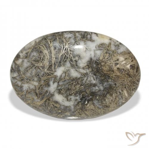 30.97ct 天然 彩色 Feather Pyrite, 椭圆形, 不透明