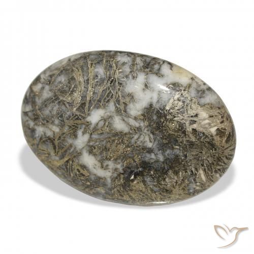 30.97克拉天然Feather Pyrite，椭圆形，不透明