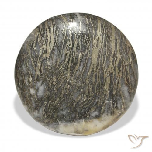 35.90ct 天然 彩色 Feather Pyrite, 圆形的, 不透明