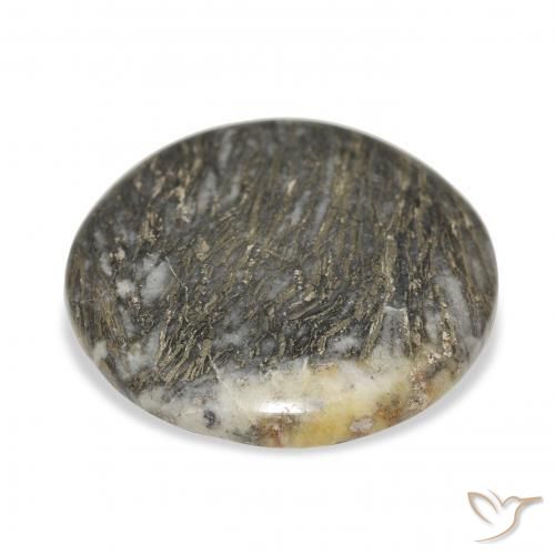 35.90克拉天然Feather Pyrite，圆形的，不透明
