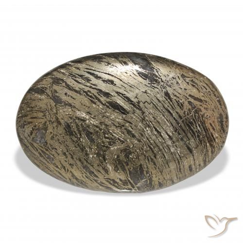 38.68ct 天然 彩色 Feather Pyrite, 椭圆形, 不透明