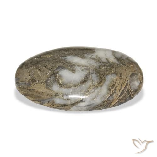 35.51克拉天然Feather Pyrite，椭圆形，不透明