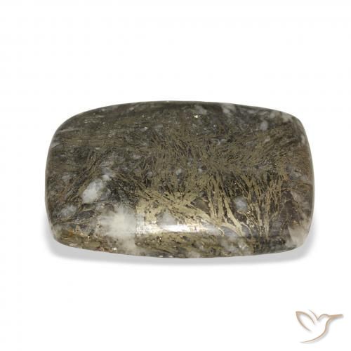 30.63克拉天然Feather Pyrite，软垫，不透明