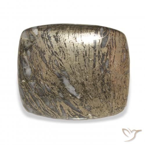 32.54ct 天然 彩色 Feather Pyrite, 软垫, 不透明