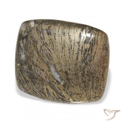 32.54克拉天然Feather Pyrite，软垫，不透明