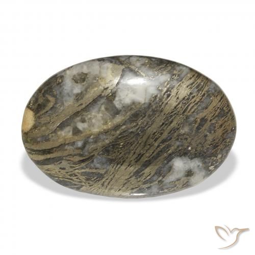 26.51ct 天然 彩色 Feather Pyrite, 椭圆形, 不透明