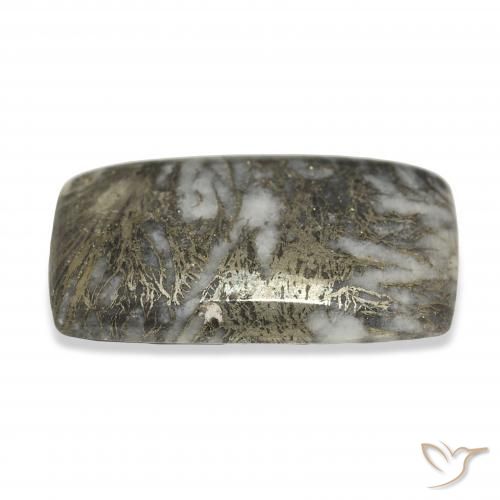 36.96克拉天然Feather Pyrite，软垫，不透明