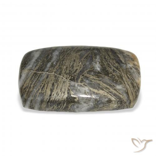 25.34克拉天然Feather Pyrite，软垫，不透明