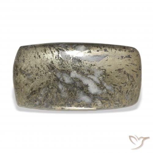 32.65ct 天然 彩色 Feather Pyrite, 软垫, 不透明