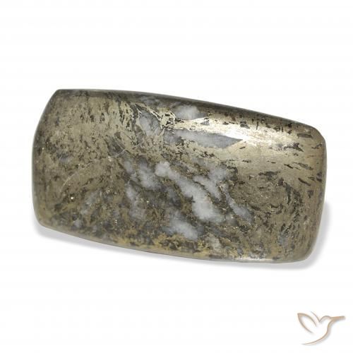 32.65克拉天然Feather Pyrite，软垫，不透明