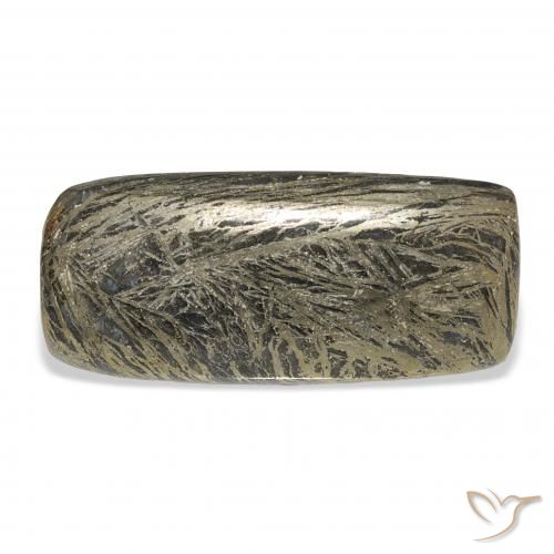 28.89克拉天然Feather Pyrite，软垫，不透明