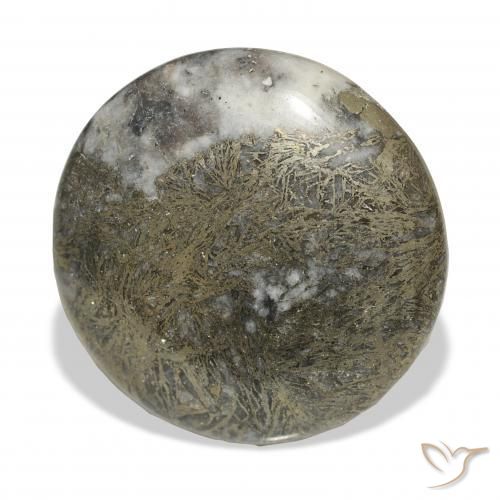 36.22克拉天然Feather Pyrite，圆形的，不透明