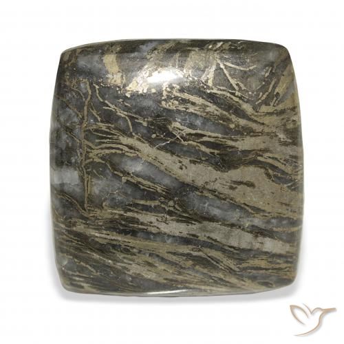 28.75ct 彩色 Feather Pyrite, 软垫, 不透明