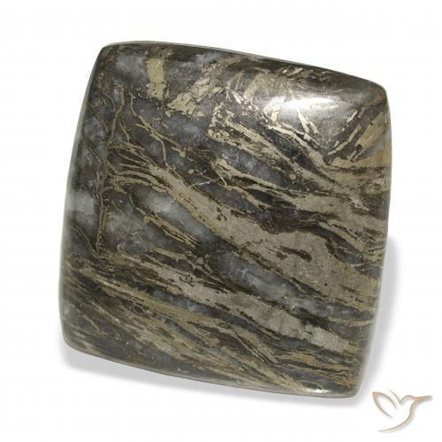 28.75克拉天然Feather Pyrite，软垫，不透明