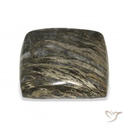 28.75克拉天然Feather Pyrite，软垫，不透明