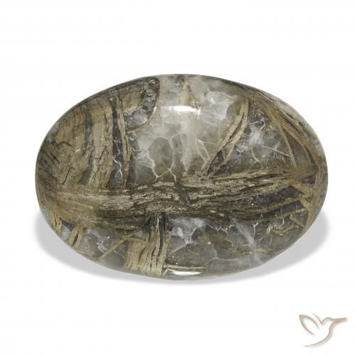 23.16ct 天然 彩色 Feather Pyrite, 椭圆形, 不透明