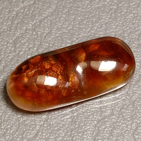 14.63克拉天然多色火玛瑙，透明，25.6×11.1毫米，透明/半透明