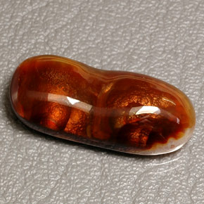 14.63克拉天然多色火玛瑙，透明，25.6×11.1毫米，透明/半透明