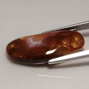 7.56克拉天然多色火玛瑙，透明，22.1×10.3毫米，透明/半透明