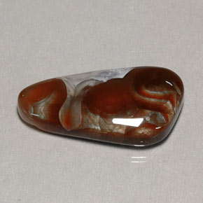 8.86克拉天然多色火玛瑙，透明，22×11.5毫米，透明/半透明