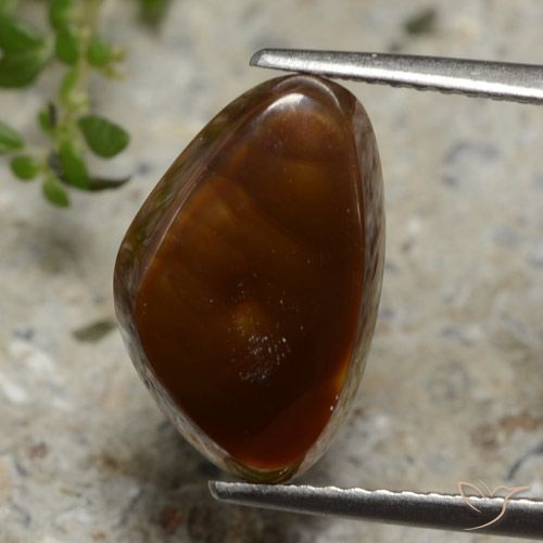 3.68ct 天然 彩色 火玛瑙, 胖三角形, 半透明