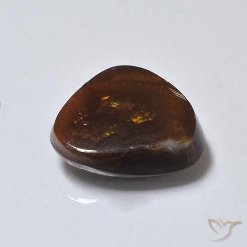 4.03克拉天然火玛瑙，胖三角形，半透明