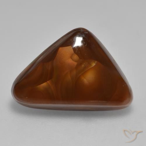 6.64ct 天然 彩色 火玛瑙, 胖三角形, 不透明