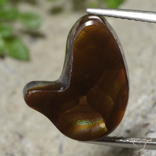 6.76ct 天然 彩色 火玛瑙, 花式切割, 半透明