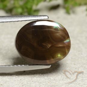 5.15克拉天然火玛瑙，椭圆形切割，不透明