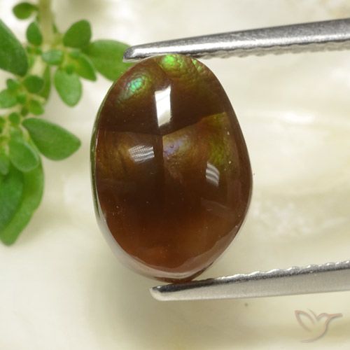 3.36ct 天然 彩色 火玛瑙, 椭圆形, 不透明
