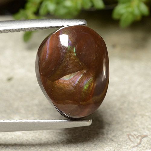 7.46ct 天然 彩色 火玛瑙, 椭圆形, 不透明