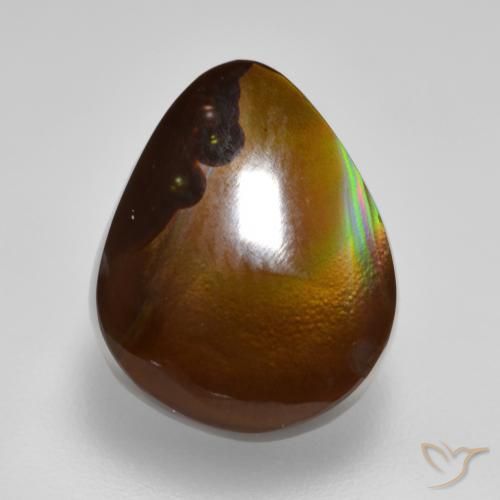 5.78ct 天然 彩色 火玛瑙, 梨形, 不透明