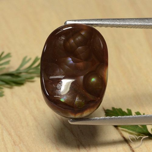 4.65ct 天然 彩色 火玛瑙, 椭圆形, 不透明