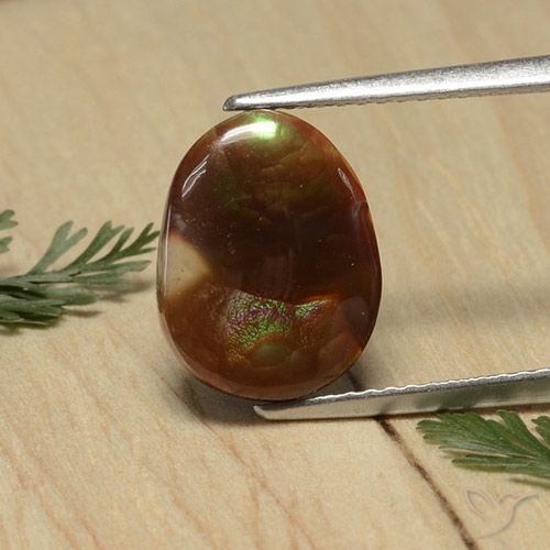 3.74ct 天然 彩色 火玛瑙, 椭圆形, 不透明