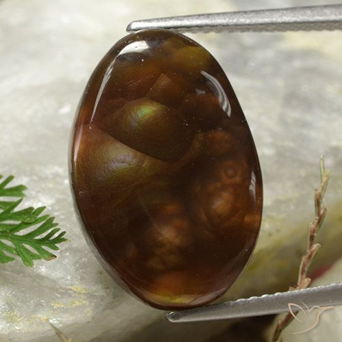 8.81ct 天然 彩色 火玛瑙, 椭圆形, 不透明