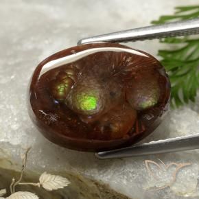 6.00克拉天然火玛瑙，椭圆形切割，不透明