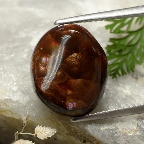 6.65ct 天然 彩色 火玛瑙, 椭圆形, 不透明