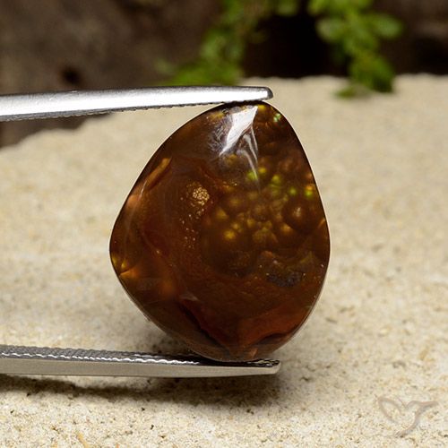 14.36ct 天然 彩色 火玛瑙, 花式切割, 不透明