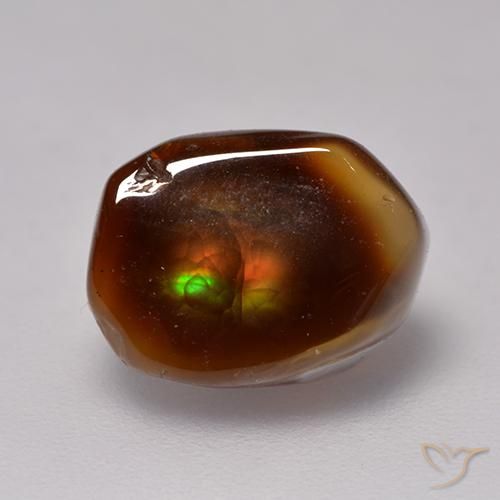 4.10克拉天然火玛瑙，花式切割，半透明