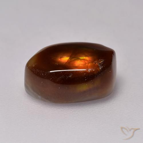 4.10克拉天然火玛瑙，花式切割，半透明