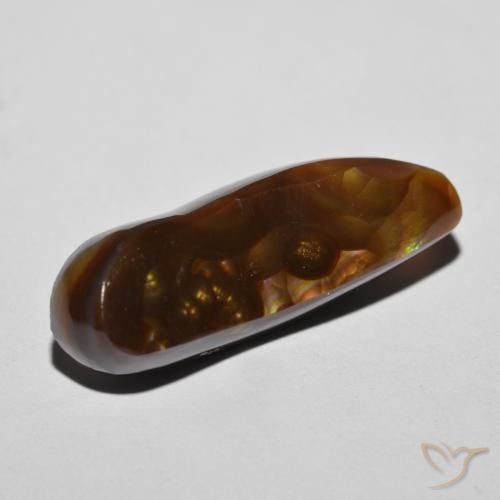 8.55克拉天然火玛瑙，花式切割，不透明